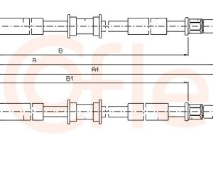 Cablu frana de parcare OPEL COMBO Autoutilitara/limuzina spatioasa 1.7 DTI 16V diesel 75 cai COFLE 11.5765
