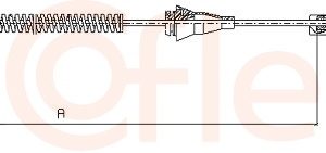 Cablu frana de parcare OPEL COMBO Tour 1.3 CDTI 16V diesel 69 cai COFLE 11.5959
