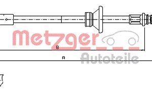 Cablu frana de parcare OPEL VIVARO A caroserie (X83) 2.0 16V (F7) benzina 120 cai METZGER 11.6801