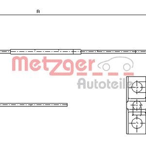Cablu frana de parcare OPEL VIVARO A caroserie (X83) 2.0 16V (F7) benzina 120 cai METZGER 11.6803