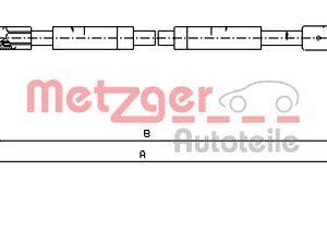 Cablu frana de parcare OPEL VIVARO A bus (X83) 2.0 16V (F7, J7, A07) benzina 120 cai METZGER 11.6805