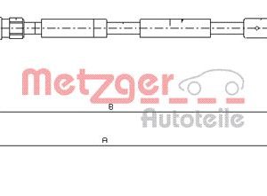 Cablu frana de parcare OPEL VIVARO A caroserie (X83) 2.0 16V (F7) benzina 120 cai METZGER 11.6807