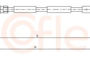 Cablu frana de parcare OPEL VIVARO A bus (X83) 2.5 DTI (F7, J7, A07) diesel 135 cai COFLE 11.6807