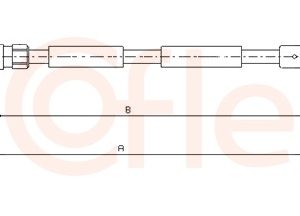 Cablu frana de parcare OPEL VIVARO A platou / sasiu (X83) 2.5 CDTI diesel 114 cai COFLE 11.6808