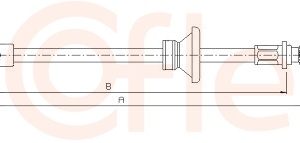 Cablu frana de parcare OPEL VIVARO A bus (X83) 2.0 ECOTEC (F7, A07, J7) benzina 117 cai COFLE 11.6813