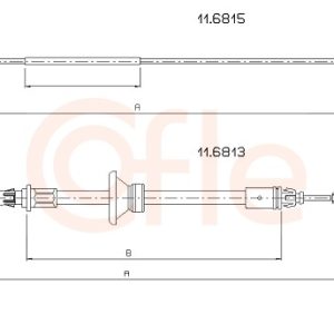 Cablu frana de parcare OPEL VIVARO A caroserie (X83) 2.0 16V (F7) benzina 120 cai COFLE 11.6813KB