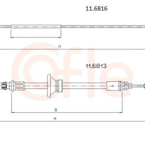 Cablu frana de parcare OPEL VIVARO A caroserie (X83) 2.0 16V (F7) benzina 120 cai COFLE 11.6816KB