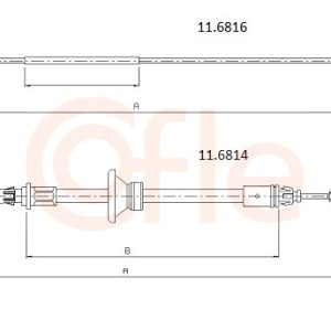 Cablu frana de parcare OPEL VIVARO A caroserie (X83) 2.0 16V (F7) benzina 120 cai COFLE 11.6818KB