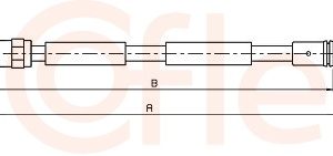 Cablu frana de parcare OPEL VIVARO B bus (X82) 1.6 CDTI (06) diesel 120 cai COFLE 11.6824