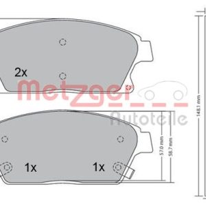 Placute frana OPEL MOKKA / MOKKA X (J13) 1.6 CDTI 4x4 (_76) diesel 110 cai METZGER 1170292