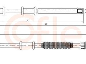 Cablu frana de parcare OPEL COMBO Autoutilitara/limuzina spatioasa (X12) 1.6 CDTI (B05) diesel 90 cai COFLE 12.0746