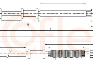 Cablu frana de parcare OPEL COMBO Autoutilitara/limuzina spatioasa (X12) 1.4 CNG (B05) Benzina/Gaz metan (GNC) 120 cai COFLE 12.0748
