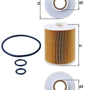 Filtru ulei OPEL COMBO Tour 1.7 CDTI 16V diesel 101 cai MAHLE ORIGINAL OX 163/4D