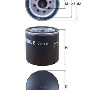 Filtru ulei OPEL MOKKA / MOKKA X (J13) 1.4 4x4 (_76) benzina 152 cai MAHLE ORIGINAL OC 1421