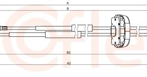 Cablu transmisie manuala OPEL VIVARO A platou / sasiu (X83) 2.0 ECOTEC benzina 117 cai COFLE 15.2893