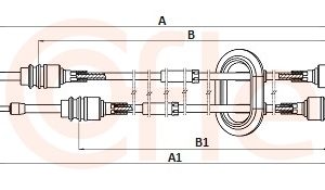 Cablu transmisie manuala OPEL MOVANO A platou / sasiu (X70) 2.2 DTI (ED, HD, UD0, UD4) diesel 90 cai COFLE 15.2895