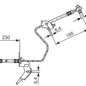 Furtun frana OPEL COMBO Autoutilitara/limuzina spatioasa 1.6 CNG 16V Benzina/Gaz metan (GNC) 94 cai BOSCH 1 987 476 199