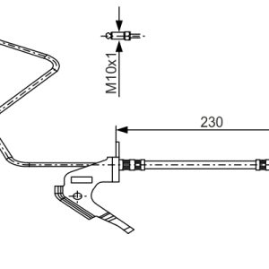 Furtun frana OPEL COMBO Tour 1.4 benzina 90 cai BOSCH 1 987 481 161