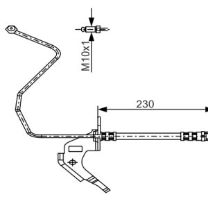 Furtun frana OPEL COMBO Tour 1.4 benzina 90 cai BOSCH 1 987 481 162