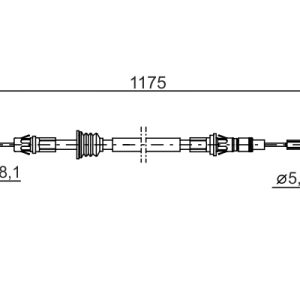 Cablu frana de parcare OPEL MOVANO A platou / sasiu (X70) 2.2 DTI (ED, HD, UD0, UD4) diesel 90 cai BOSCH 1 987 482 012