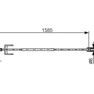 Cablu frana de parcare OPEL VIVARO A bus (X83) 2.5 DTI (F7, J7, A07) diesel 135 cai BOSCH 1 987 482 145
