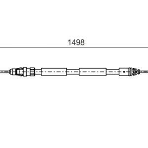 Cablu frana de parcare OPEL VIVARO A caroserie (X83) 1.9 DTI (F7) diesel 101 cai BOSCH 1 987 482 387
