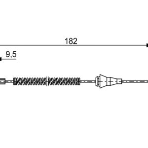 Cablu frana de parcare OPEL COMBO Autoutilitara/limuzina spatioasa 1.6 CNG 16V Benzina/Gaz metan (GNC) 94 cai BOSCH 1 987 482 449