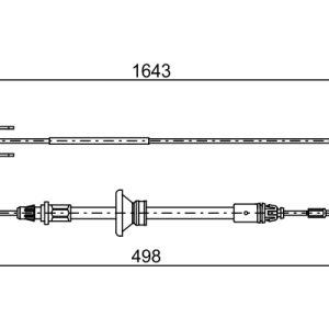Cablu frana de parcare OPEL VIVARO A caroserie (X83) 2.0 CDTI (F7) diesel 90 cai BOSCH 1 987 482 525