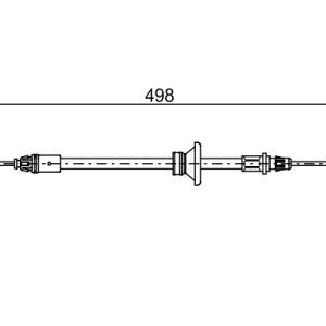 Cablu frana de parcare OPEL VIVARO A bus (X83) 2.0 ECOTEC (F7, A07, J7) benzina 117 cai BOSCH 1 987 482 632