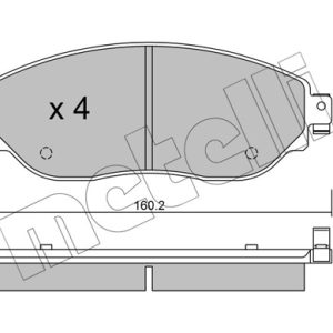 Placute frana OPEL VIVARO B caroserie (X82) 1.6 CDTI (05) diesel 90 cai METELLI 22-1003-0