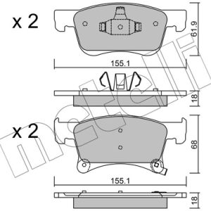 Placute frana OPEL ADAM (M13) 1.0 benzina 90 cai METELLI 22-1035-0