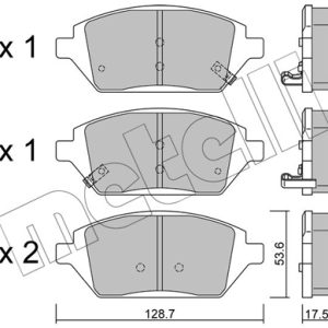Placute frana OPEL KARL (C16) 1.0 benzina 75 cai METELLI 22-1211-0