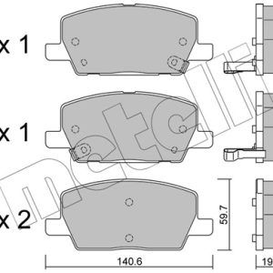 Placute frana OPEL MOKKA / MOKKA X (J13) 1.8 4x4 (_76) benzina 140 cai METELLI 22-1212-0