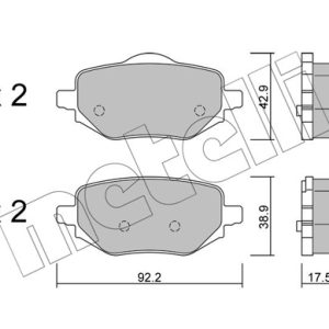Placute frana OPEL MOKKA 1.2 (76) benzina 101 cai METELLI 22-1323-0