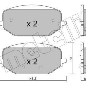 Placute frana OPEL COMBO Autoutilitara/limuzina spatioasa (K9) 1.6 D diesel 75 cai METELLI 22-1351-0