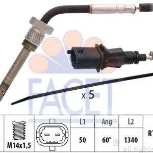 Senzor temperatura gaze evacuare OPEL MOKKA / MOKKA X (J13) 1.7 CDTI (_76) diesel 131 cai FACET 22.0234