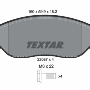 Placute frana OPEL VIVARO B caroserie (X82) 1.6 CDTI (05) diesel 116 cai TEXTAR 2208701