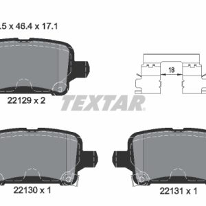 Placute frana OPEL AMPERA-E (F17) EV150 (48) electric 204 cai TEXTAR 2212901