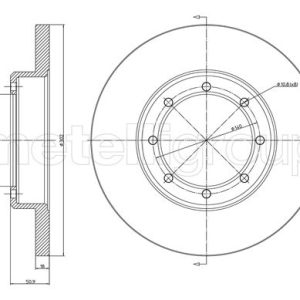 Disc frana OPEL MOVANO B platou / sasiu (X62) 2.3 CDTI RWD (EV, HV, UV) diesel 131 cai METELLI 23-1385C