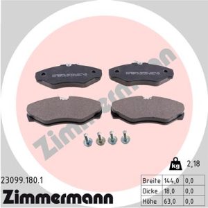 Placute frana OPEL VIVARO A platou / sasiu (X83) 2.0 ECOTEC benzina 117 cai ZIMMERMANN 23099.180.1