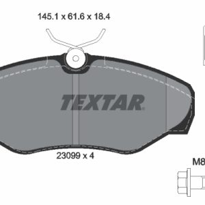 Placute frana OPEL VIVARO A platou / sasiu (X83) 2.0 16V benzina 120 cai TEXTAR 2309902