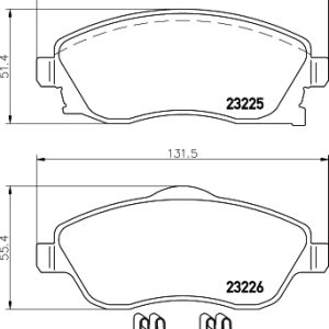 Placute frana OPEL COMBO Autoutilitara/limuzina spatioasa 1.7 DTI 16V diesel 75 cai HELLA PAGID 8DB 355 018-511