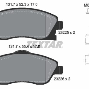 Placute frana OPEL COMBO Tour 1.3 CDTI 16V diesel 75 cai TEXTAR 2322501