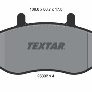 Placute frana OPEL MOVANO A platou / sasiu (X70) 2.8 DTI (ED, HD, UD0, UD4) diesel 114 cai TEXTAR 2330201
