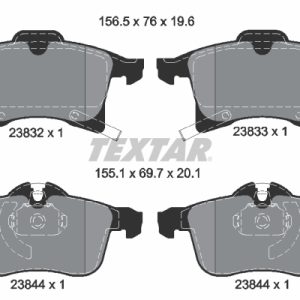 Placute frana OPEL COMBO Autoutilitara/limuzina spatioasa 1.7 DI 16V diesel 65 cai TEXTAR 2383201