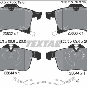 Placute frana OPEL ADAM (M13) 1.0 benzina 115 cai TEXTAR 2383204
