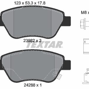 Placute frana OPEL ADAM (M13) 1.4 benzina 101 cai TEXTAR 2398202