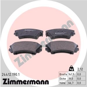 Placute frana OPEL CASCADA (W13) 1.6 SIDI (67) benzina 170 cai ZIMMERMANN 24412.190.1