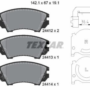 Placute frana OPEL CASCADA (W13) 2.0 CDTI (67) diesel 170 cai TEXTAR 2441201
