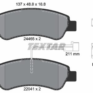 Placute frana OPEL MOVANO C caroserie (U9) 2.2 BlueHDi 140 diesel 140 cai TEXTAR 2446503